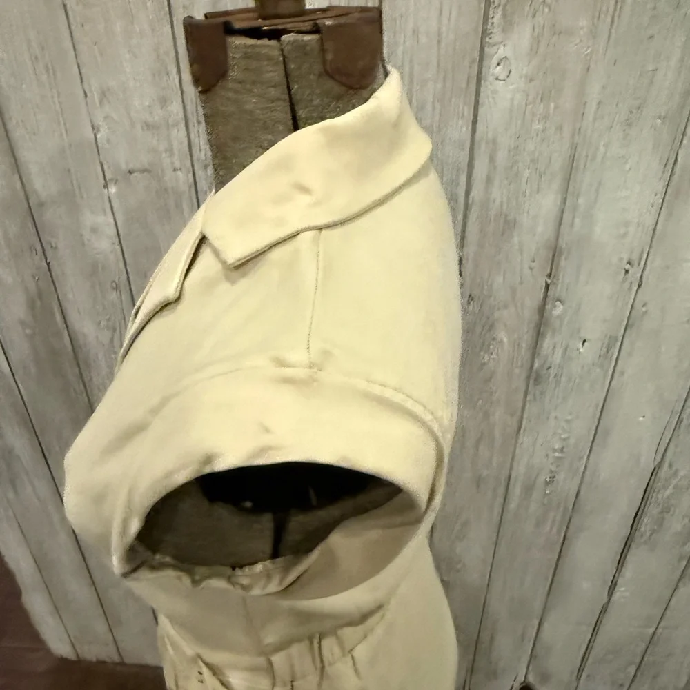 Chic Cream Sleeveless Wrap Dress - Picture 8 of 10